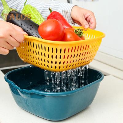 Lot de 8 égouttoirs de cuisine à évacuation rapide avec petites oreilles pour salade de fruits, lavage, rangement, égouttoir, nettoyage des légumes