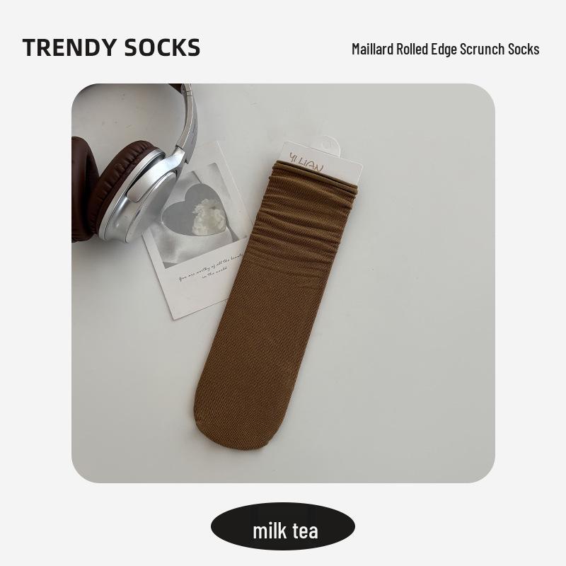 Women's Pure Cotton Socks: Spring/Summer, Thin/Thick, Solid Colors, Medium Tube, Oxygen Cotton, Long Confinement Socks.