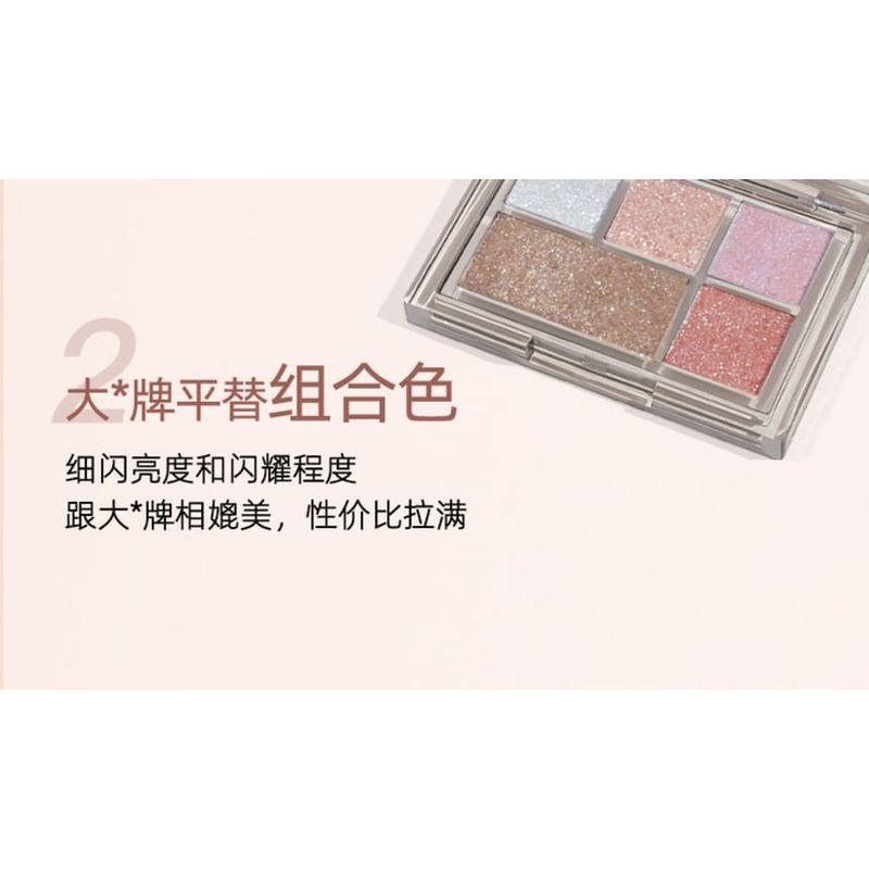 GELLA'S - 5 Colors Glaze Dream Eyeshadow Palette - F01