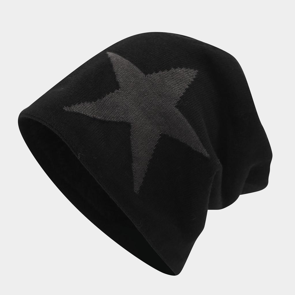 Мужская вязаная шапка-бини на флисовой подкладке для улицы, повседневная, теплая Black