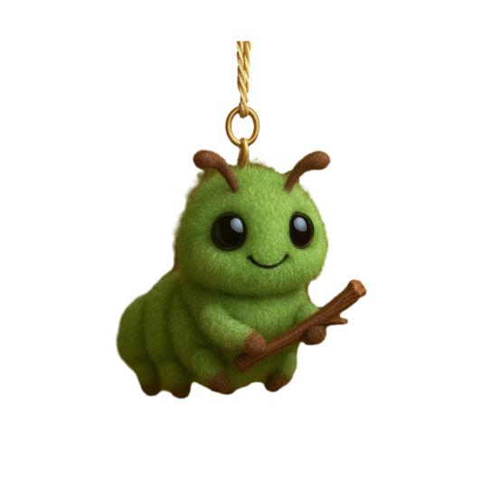 Insect Christmas Ornament 2D Acrylic Spider/Bee/Ladybug/Caterpillar Christmas Tree Ornament for Nature Lovers