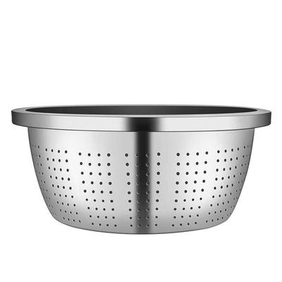 Verdicktes Edelstahlbecken- & Sieb-Set