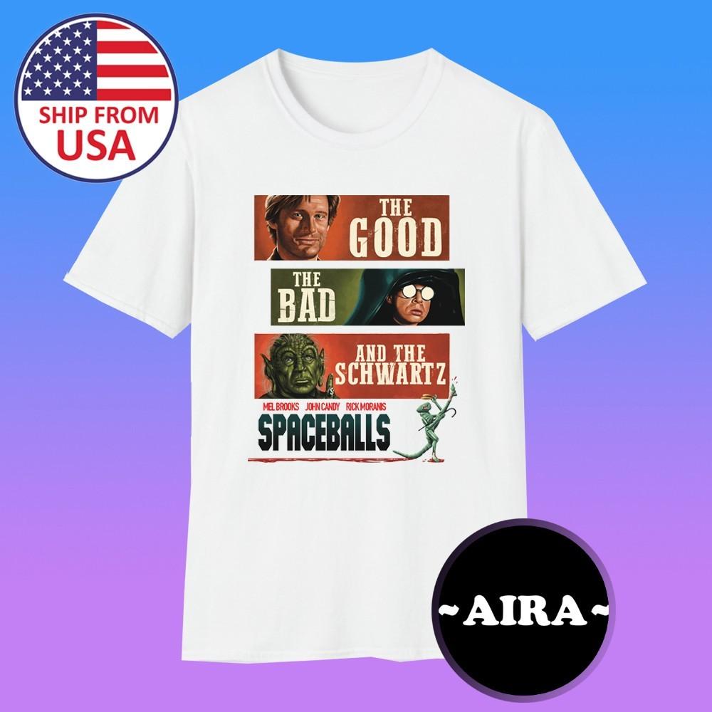 Spaceballs Movie The Good The Bad and The Schwartz Men s White Size S-5XL XL