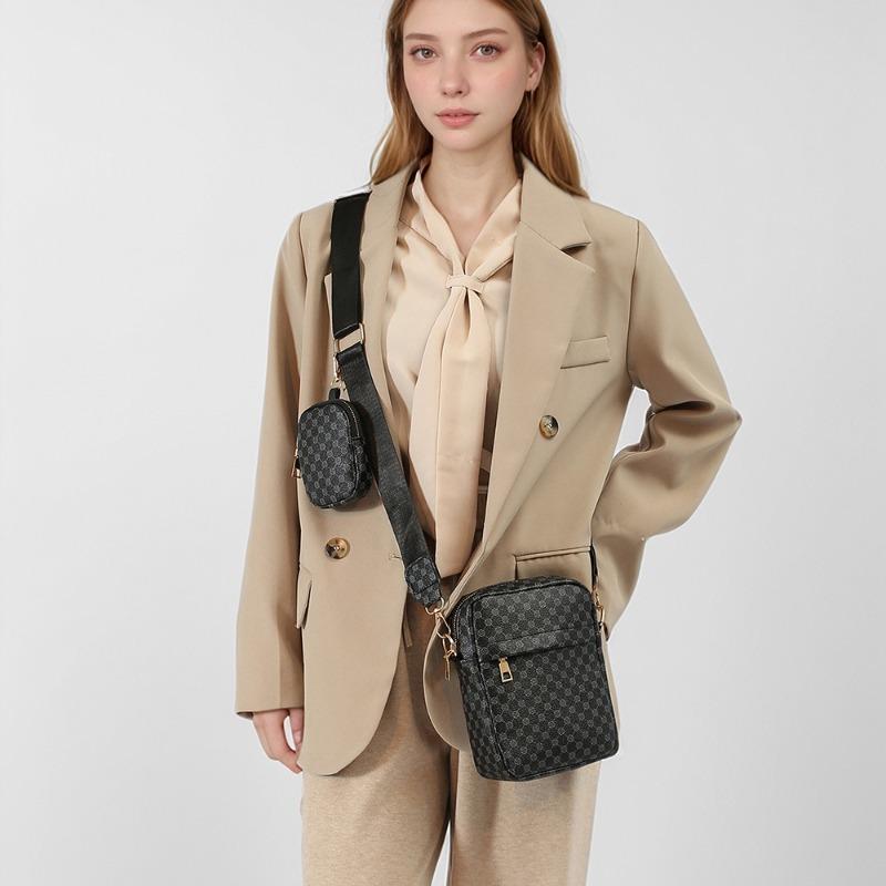 Bag Women's New Mobile Phone Bag Crossbody Simple Change Bag Fashionable Shoulder Small Bag One Piece