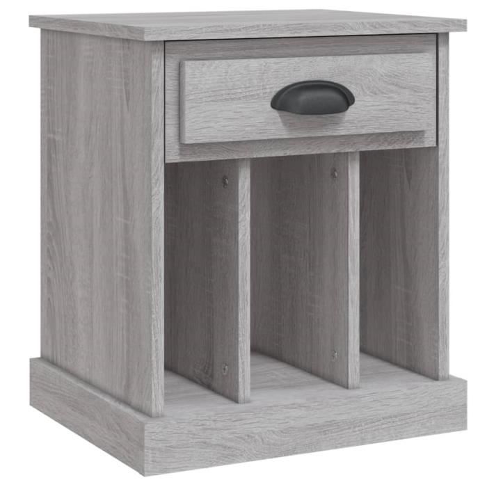VidaXL Table de chevet sonoma gris 43x36x50 cm 816356