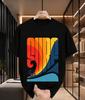 2026 New Arrival Pure Cotton Tshirt Vintage Surf Wave Surfer Print Crew Neck Unisexs Top Casual Short Sleeve