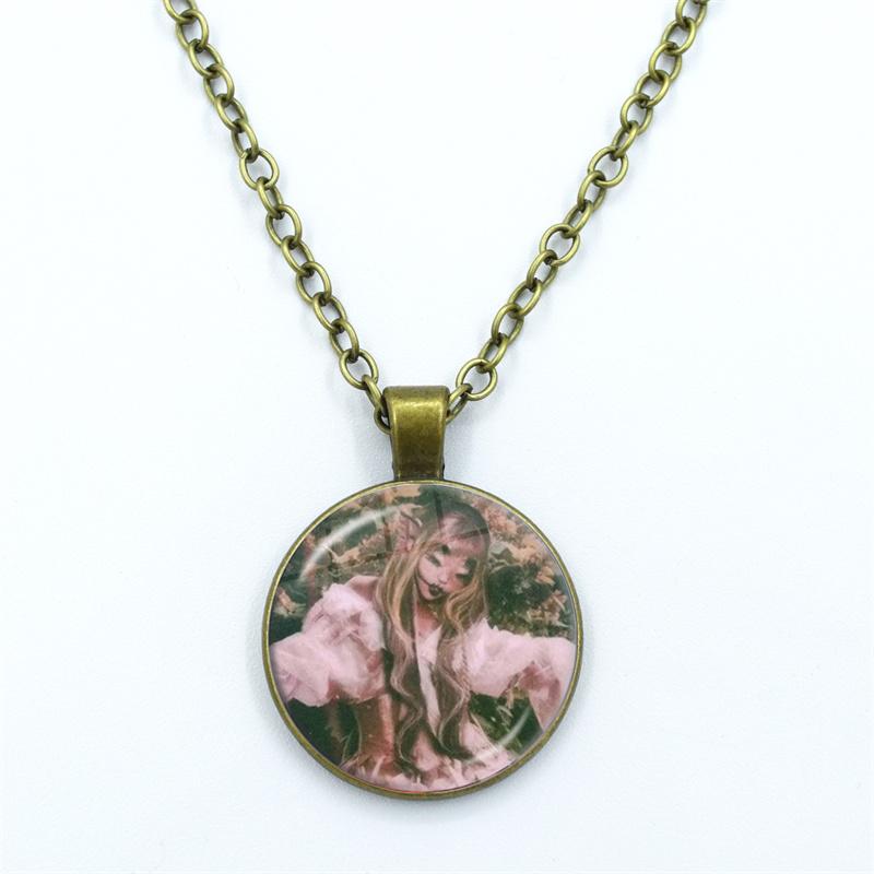 

Retro Melanie Martinez Fairy Girl Glass Dome Cabochon Pendant Fashion Crystal Jewelry