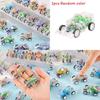 Simulation Mini Inertial Transparent Double Layer Graffiti Car Children Toy For Toddler Play
