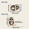 Cartoon Owl Drinking Coffee with Motivational Quote Cafe Wall Sticker Self-Adhesive Removable Decal