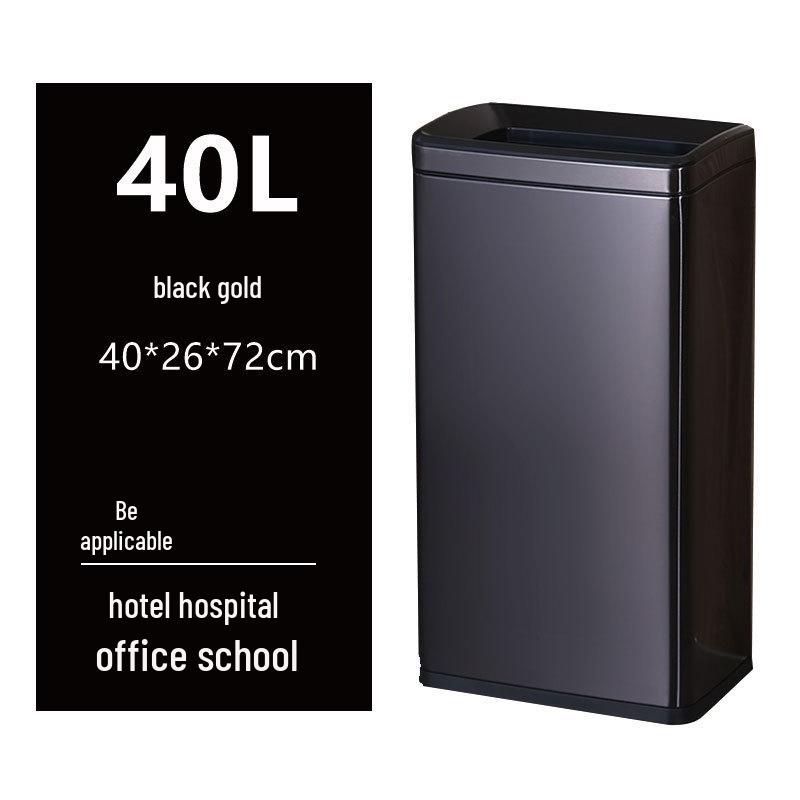 50L Stainless Steel Commercial Trash Can with Large Foot Pedal for Hotels and Shopping Malls
