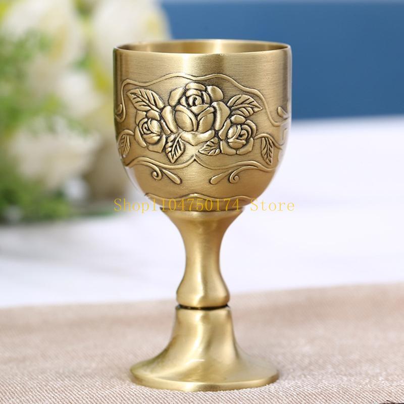 European Cocktail Glass Glass Zinc Alloy Goblet Red Wine Glass Zinc Alloy Material for Bar KTV Use top sale
