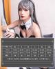[Vynikající produkt] Roztomilý černý kostým Cosplay Bunny Girl s body, inspirovaný Mai Sakurajimou, ideální pro akce, kostýmové večírky a focení