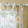 Topfinel Floral rene vinduesgardiner for vinduer Luksus rene gardiner til kjøkken Stue Soverom Vindu Behandlinger Panel Grommet