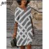 Fashion Summer Spring Short Sleeve V-Neck Casual Dresses