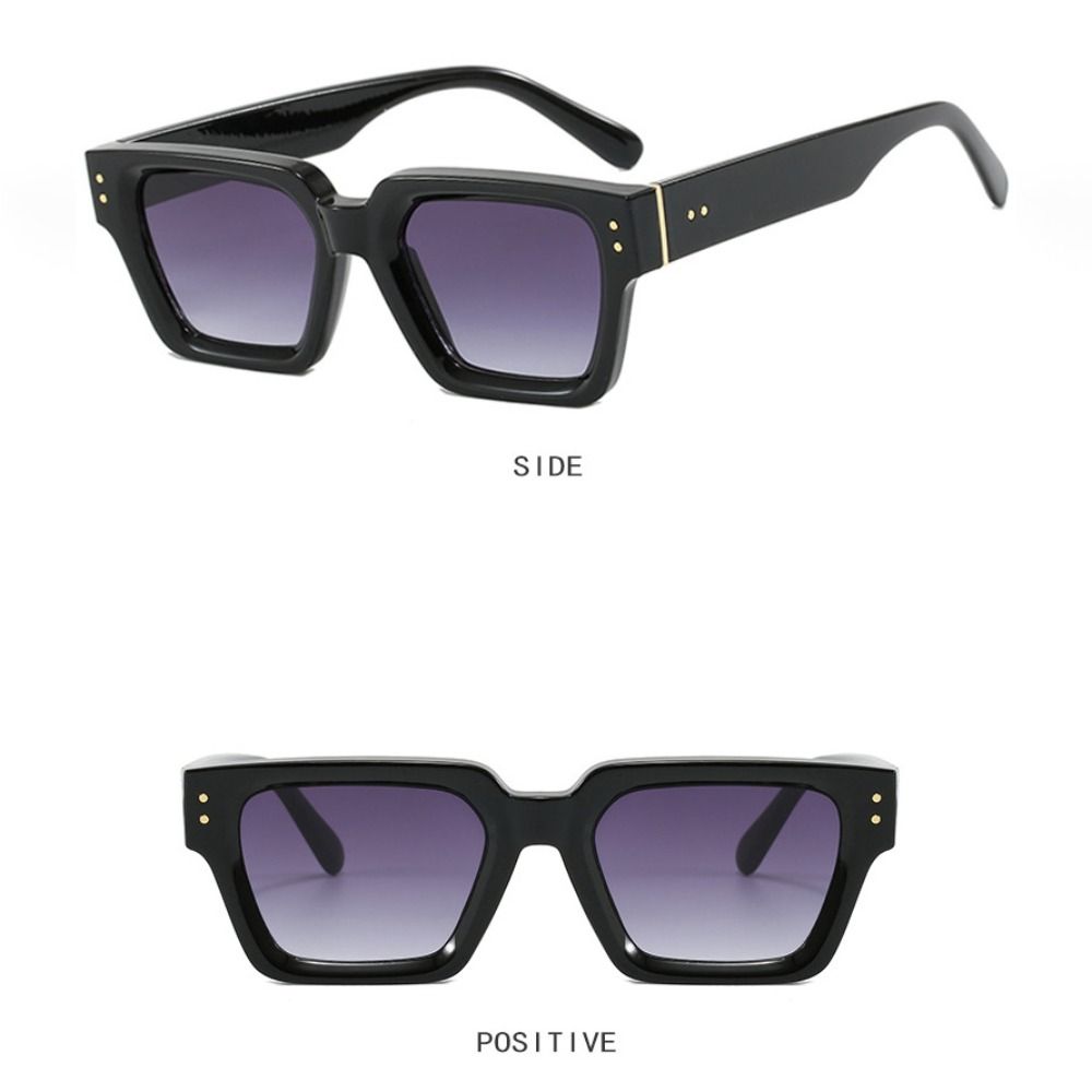 Rice Nail Square Frame Sunglasses Irregular UV400 Sun Glasses Multicolor Lenses Eyewear  Men