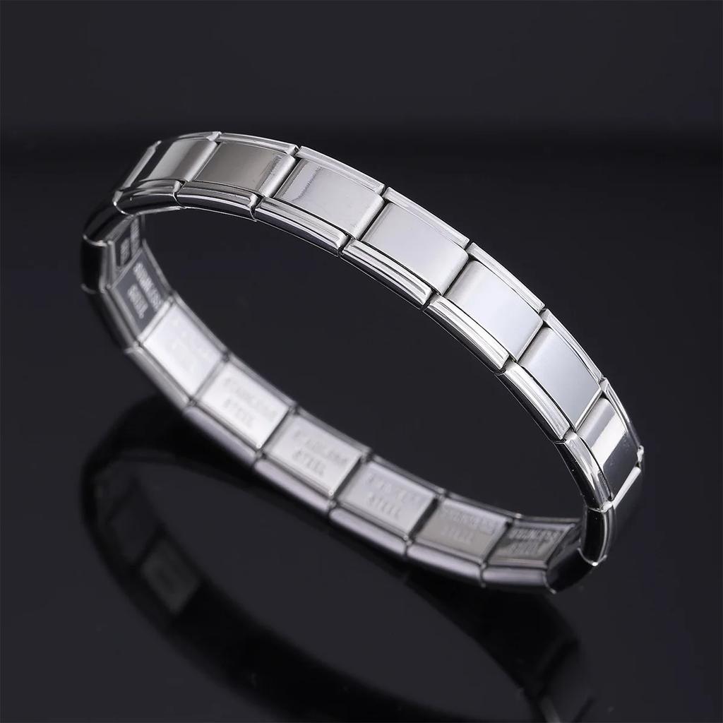 Edelstahl Armband Anhänger Klassische Italienische Kettenglieder für Männer Frauen Armband Bangle Schmuck Geschenke Pulseras De Mujer