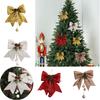 Tree Christmas Bow Diy Pendant Party Decoration Glitter Ornament Gifs Wedding