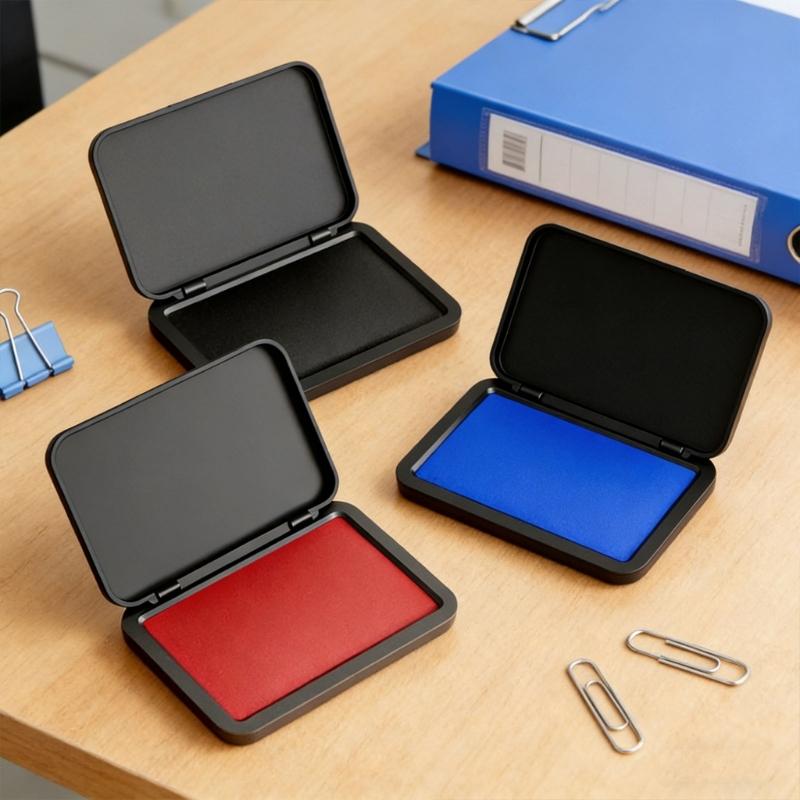 Multifunctional Business Stamp Inkpad Portable Fingerprint Inks Pad Quick Drying for Financial Contract Checks Document