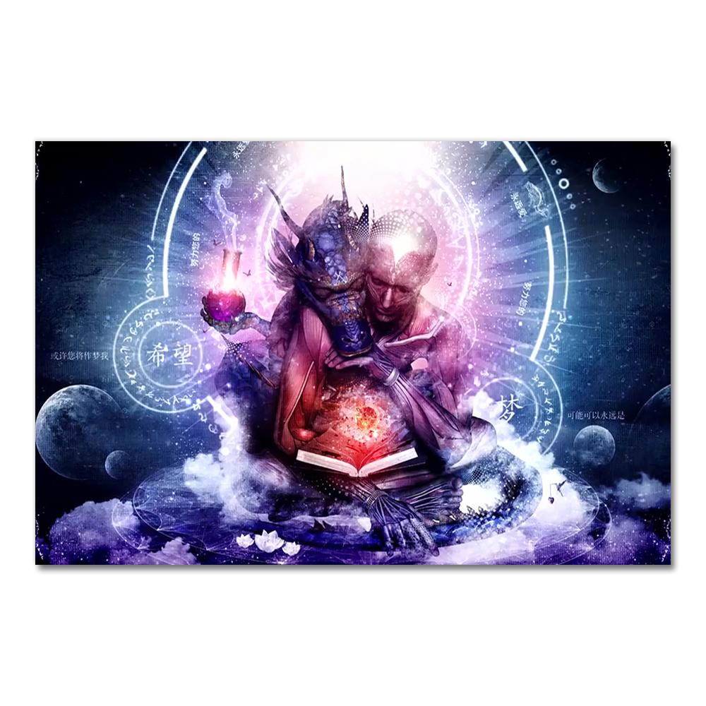 Alex Grey Psychedelic Trippy Tree Life Modular Pictures Modern Home Decoration Wall Art Canvas Prints Painting Bedroom Poster