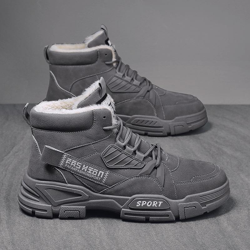 Autumn New Shoes for Men Classical Boots Outdoor High Tops Leather Casual Shoes Youth Street Cool Ankle Boots