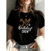 Women's 50th Birthday T-Shirt - "50 & Fantastic" Leopard Print with Number 50 - Round Neck Short Sleeve Casual Top