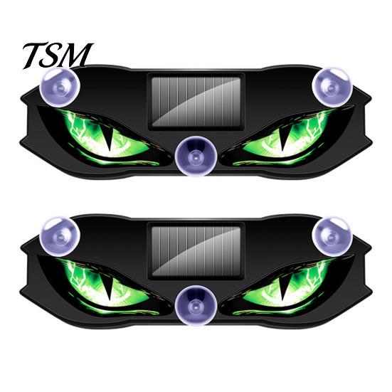Auto Interior Night Lights Solar Devil Eyes Light for Windshield, Window Warning Sign with Three Smart Modes, Automotive Ambient Lighting Kits