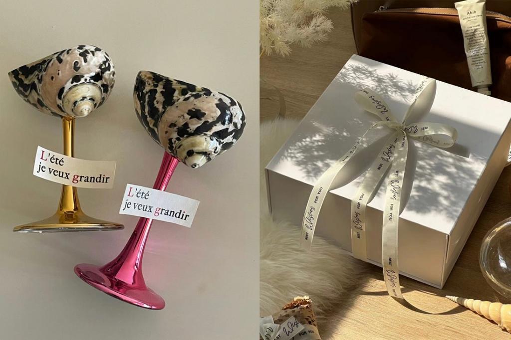 Handmade Tall Wine Glass, Natural Conch Shell, Wine Glass, Creative Design, Shell Tray Gift, High-end Decoration Interesting Cup