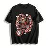 T-shirt tendance à manches courtes en pur coton, imprimé castor motocross, pour ados.