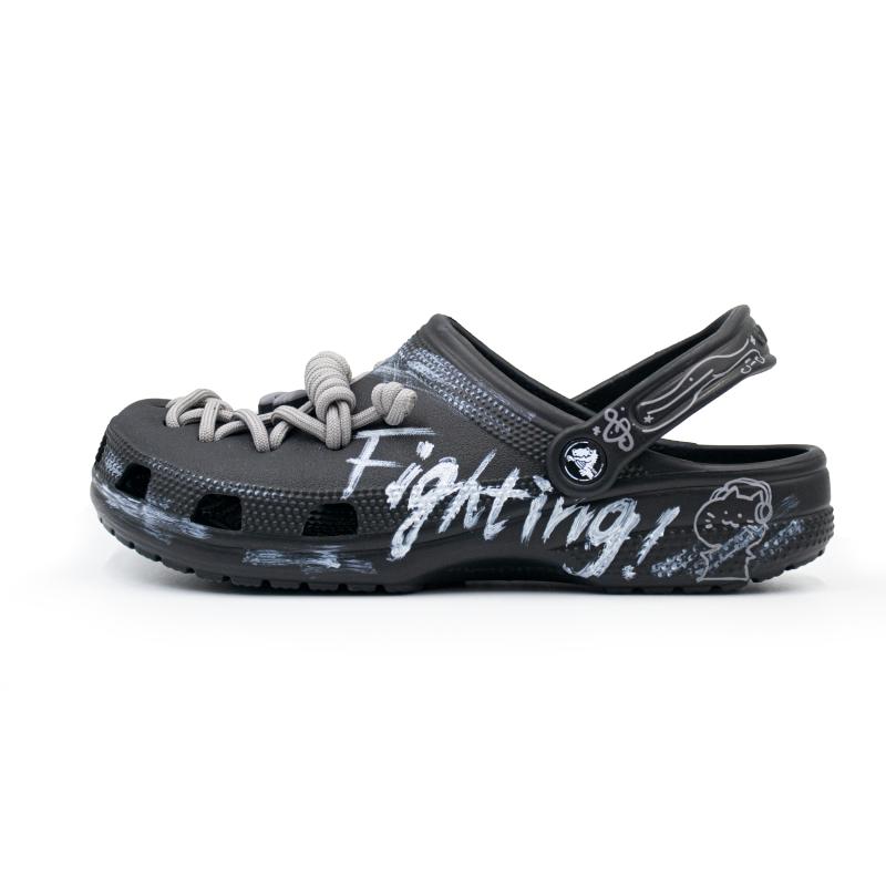 

Crocs Classic clog fun woven EVA classic versatile hole shoes unisex black and grey 39-40 чёрный