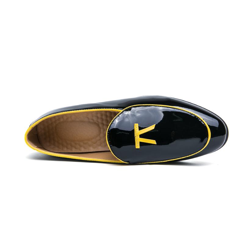 Herren Slipper Kleid Formell Schwarz Business Casual Schuhe Lila Grün Slipper Smoking Hochzeitsschuhe Übergröße