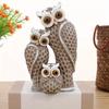 Mdern Owl Family Sculpture Resin Decor for Living Room Entry and TV Stand Perfect for Home Office Ideal Housewarming Gift