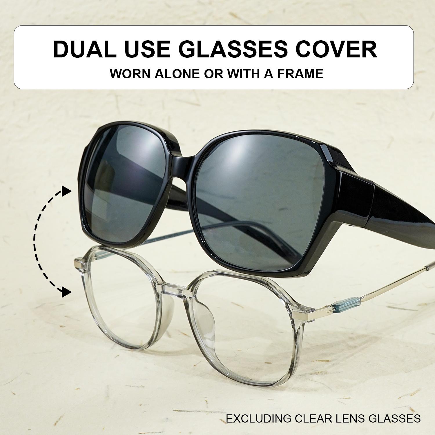

Lightweight Comfortable Durable High Quality Retro Stylish Oversized Square Shaped Low Light Visual Sun Glasses Fit-Over