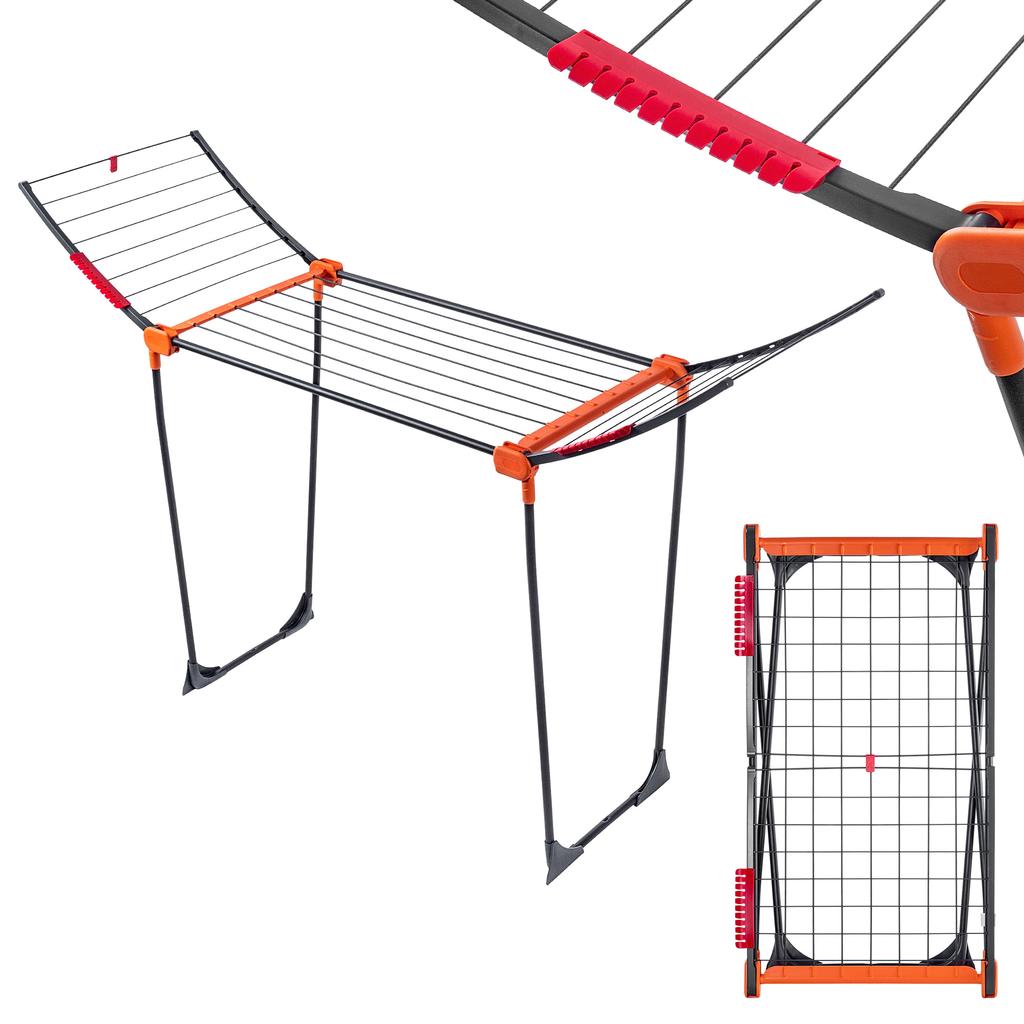 KADAX Suszarka Na Pranie Bieliznę Stojąca 175cm Do Ubrań Składana Uchwyty Duża