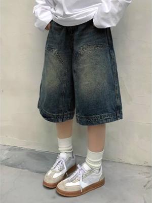 Short Mujer Vintage Jean Shorts Women 2024 New Bottoms Streetwear Fashion Casual Y2k Wide Leg Chic Pants Pantalones Cortos