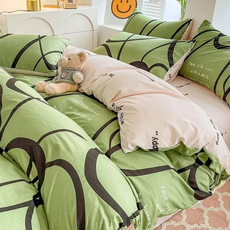 Love Heart Bedding Set Comforter Cover Sets Duvet Cover Set Home Sheet Pillowcase Soft No Filling Bed Linen Twin Full Queen Size