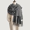 Retro plaid Japanese and Korean atmosphere plaid scarf women's plaid series contrasting color warm shawl student scarf
