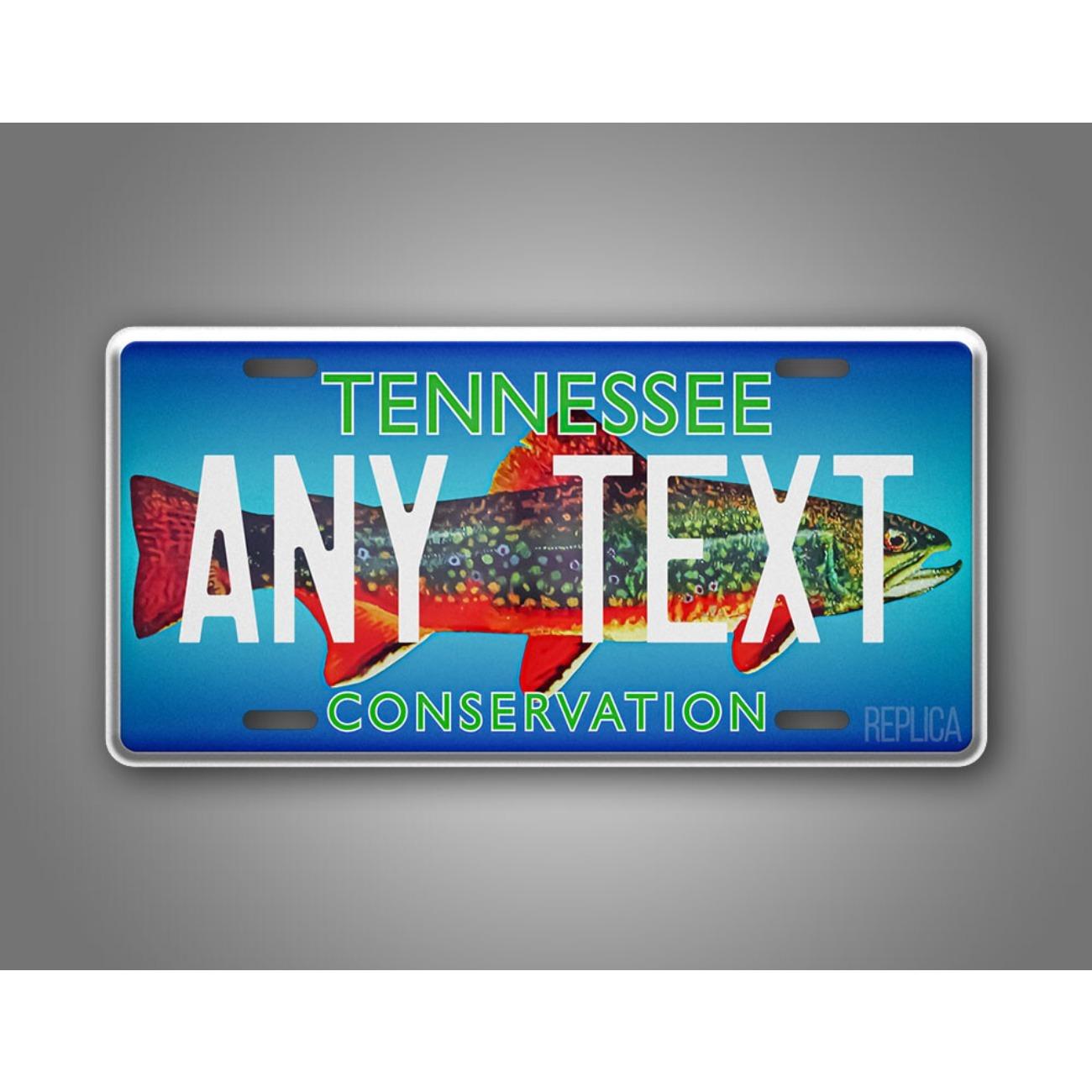 Personalized Tennessee Trout Conservation License Plate Metal Sign Wall Art Home Decor белый
