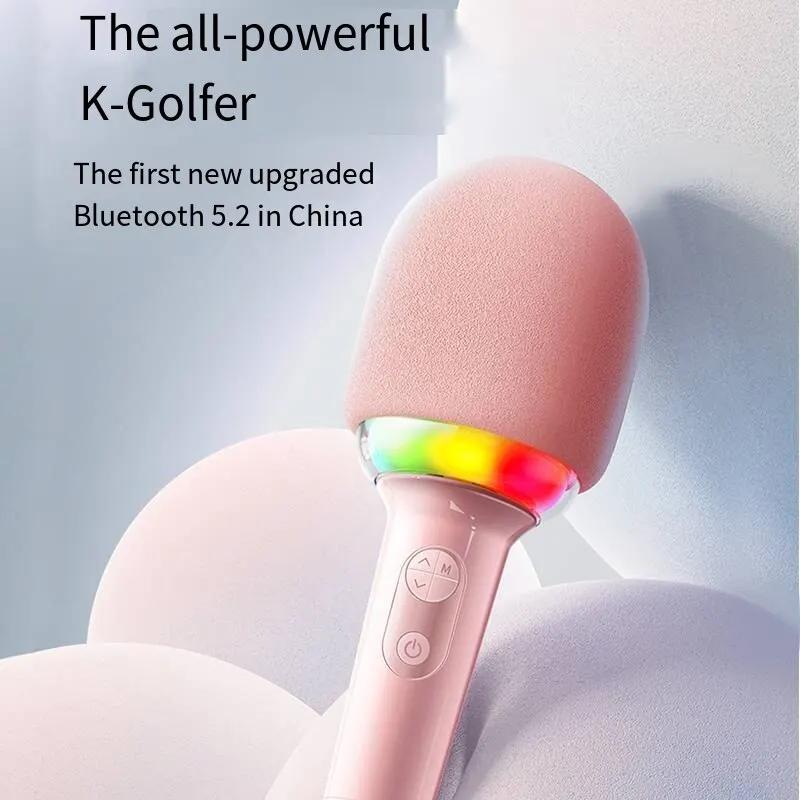 Children Singing Microphone Wireless Microphone National K Song Bluetooth Home TV Sound Integration Microphone Kids Adult