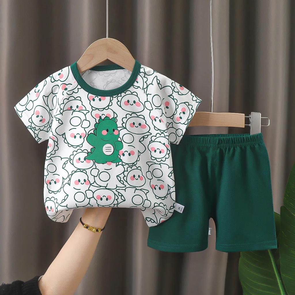 T-Shirts Bequeme Shorts Polyester Lässig Tägliche Kleidung Für Mädchen Set Baby Sommer Outfits Cartoon Jungen Kurzarm
