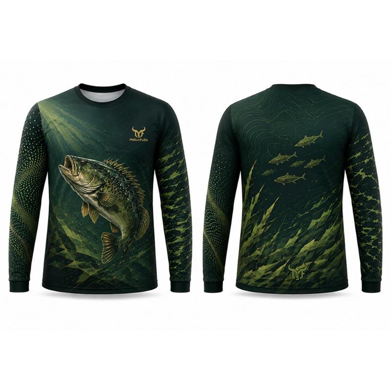 Herren Outdoor Angel T-Shirts Bequem Leicht Atmungsaktiv Langarm Oberteile Herbst Mode Sport Freizeit Rundhals T-Shirt
