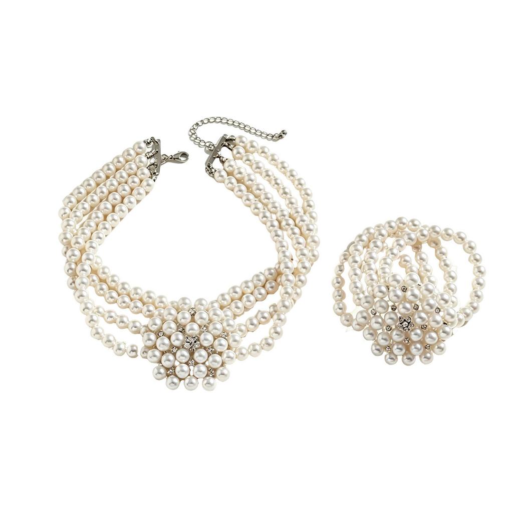 European and American Style Jewelry, Personalized Fashion Splicing Multi-layer Imitation Pearl Necklace Versatile High-end Bracelet Jewelry