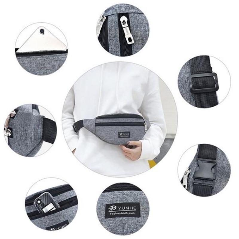 Men Casual Large Capacity Outdoor Travel Hip Purse Sports Shoulder Multifunction Wallet Bag