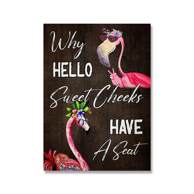 

Интересный постер для ванной комнаты, почему «Привет, сладкие щечки, сидишь», холст для унитаза, настенная живопись, картины и принты, домашний декор 21cm×30cm NoFrame