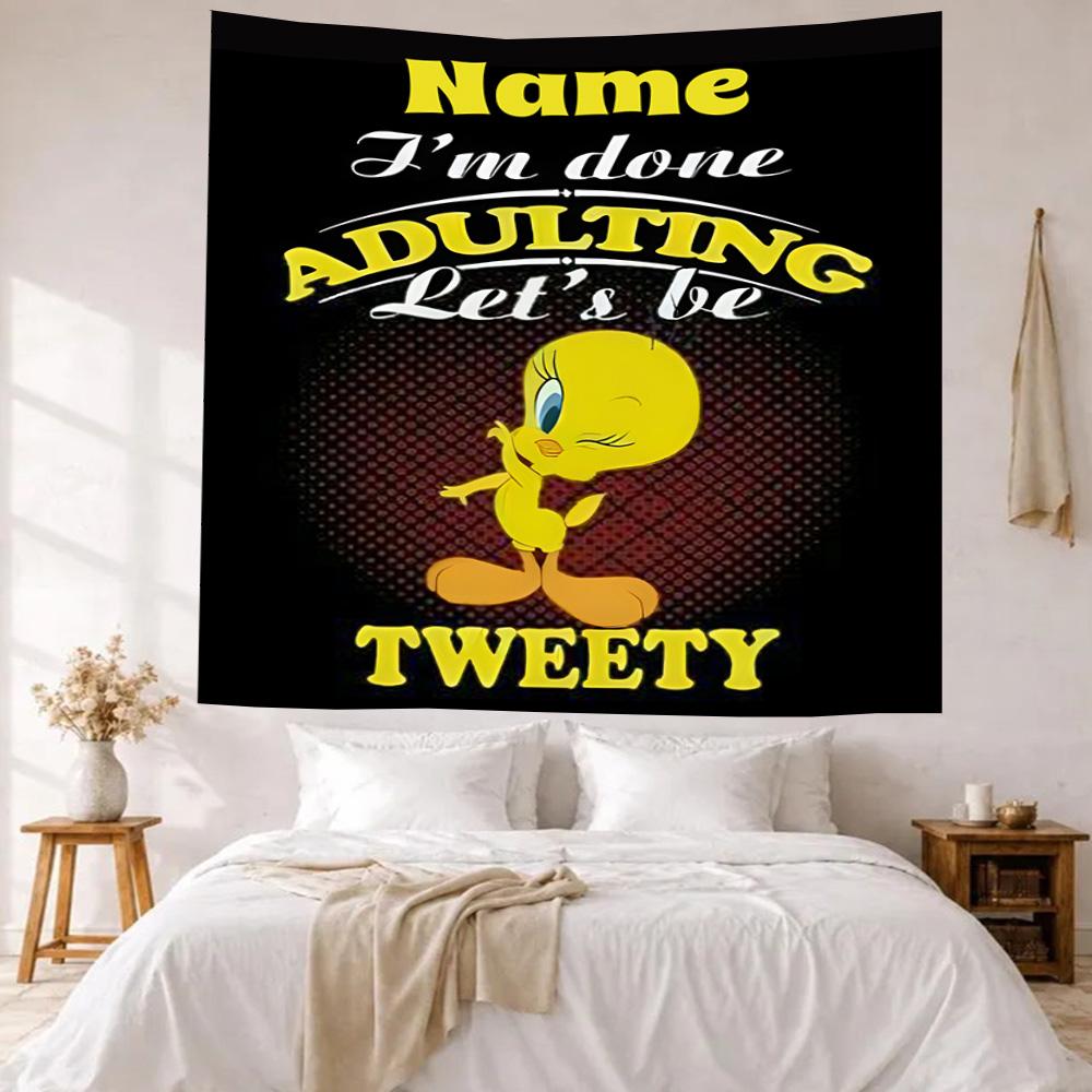 Warner Custom Your Name Wall Decor Tapestry Art For Pet Memorial Birthdaywedding Party Backdrop Family Gift