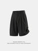 Vintage Striped Men Shorts With Pleated Design For Casual Summer Youth Wear