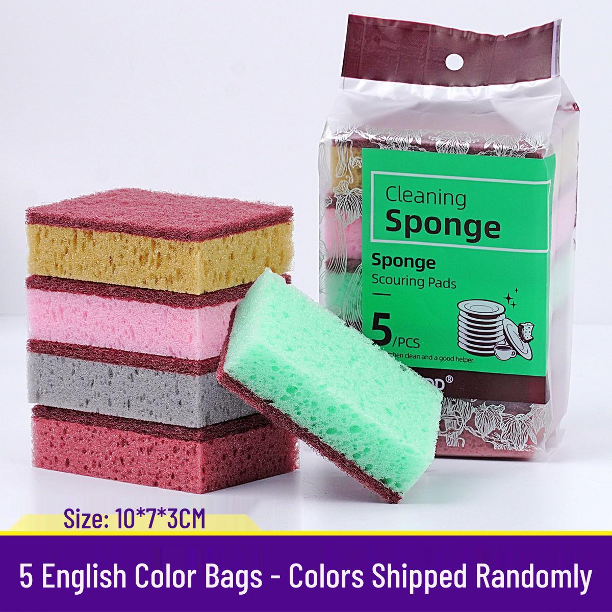 

High-Density Multi-Porous Dishwashing Sponge and Scouring Pad Combo for Kitchen Cleaning