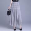 Reversible Pleated Mesh Patchwork Skirt - Spring/Summer 2026 Bean Pleats, Slimming Versatile Style