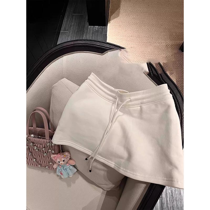 

High-Waist Women s Gray A-Line Summer Sports Skirt XXXL білий