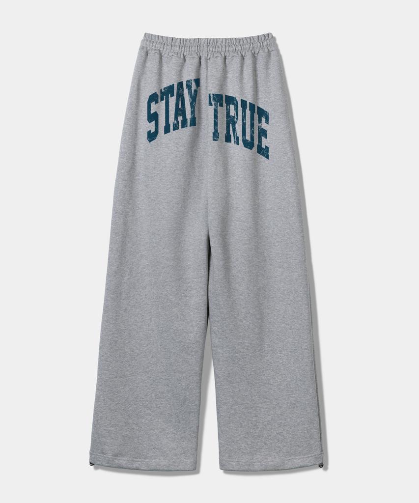 PRINOAR Arch Stay Blue String One-Pleat Wide Pants - Melange