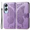 For Oppo A60 4G Case Butterfly Imprinted PU Leather Stand Wrist Strap Purse Phone Cover